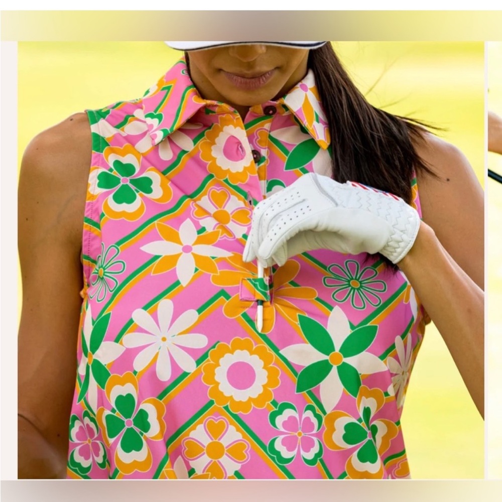 Kenny Flowers Acapulco sleeveless golf polo
